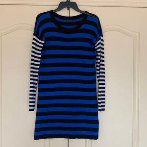 Black and royal blue Express dress. 34” from shoulder to bottom.